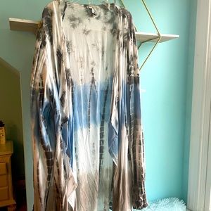 tie dye cardigan light weight